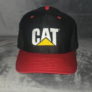 CAT Men's Black and Red Cap